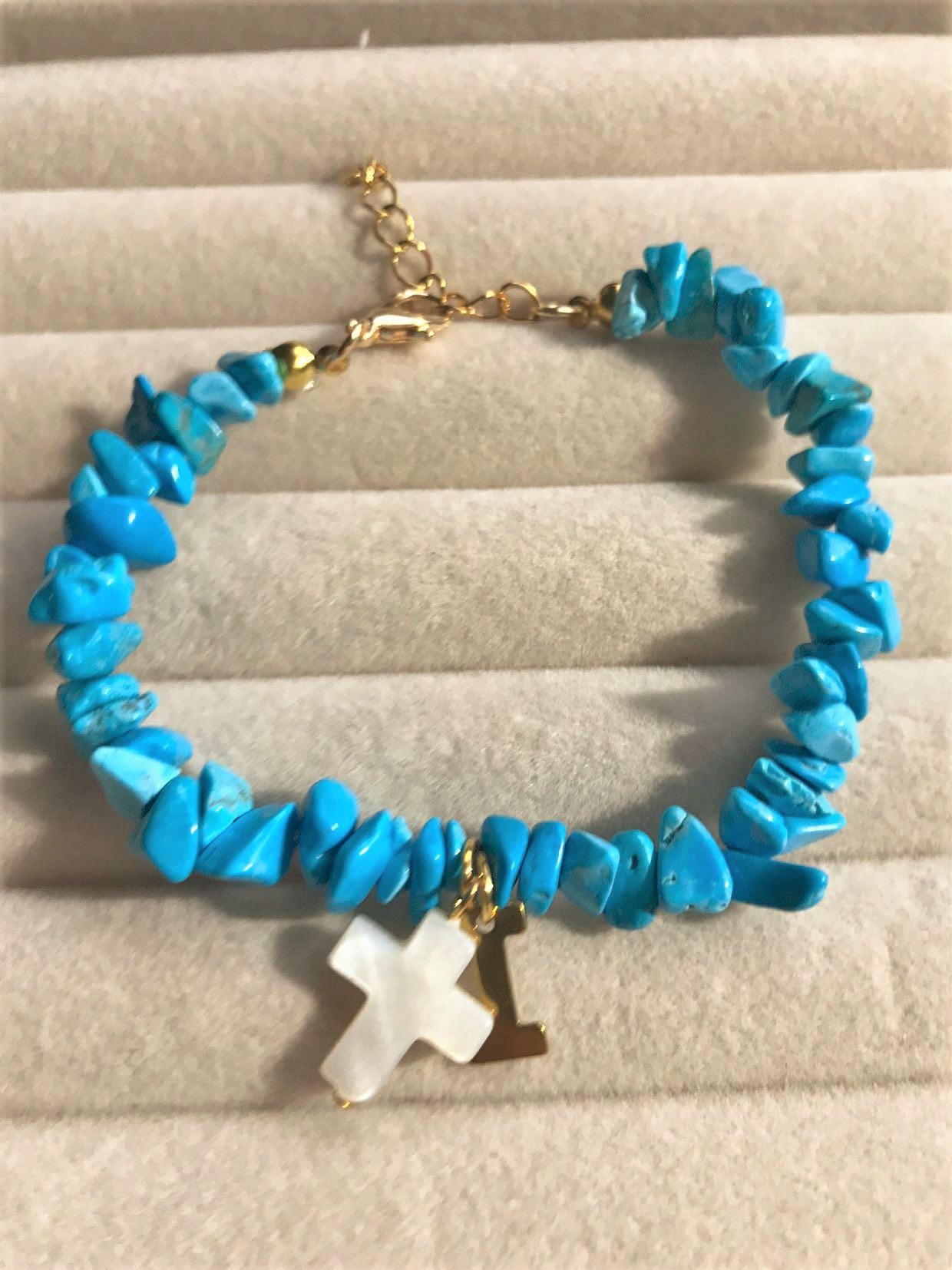 pulsera howlita azul