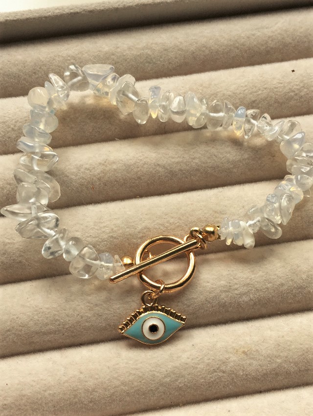 pulsera ópalo y ojo turco